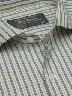 Multi Color Self Striped, Elite Edition, Cutaway Collar Men’s Formal Shirt (FS-1517)