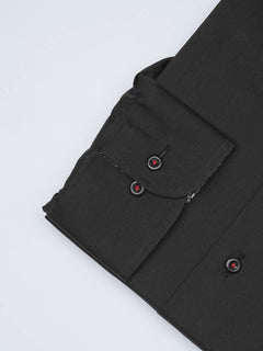 Black Plain, Elite Edition, Cutaway Collar Men’s Designer Formal Shirt (FS-1519)