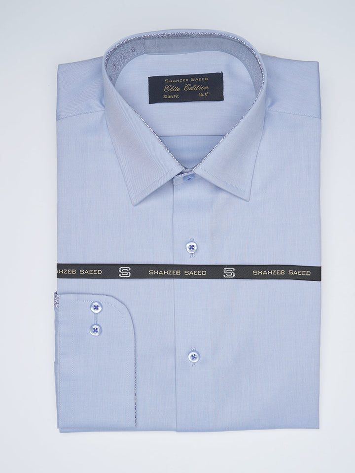 Light Blue Designer, Elite Edition, Spread Collar Men’s Designer Formal Shirt (FS-1531)