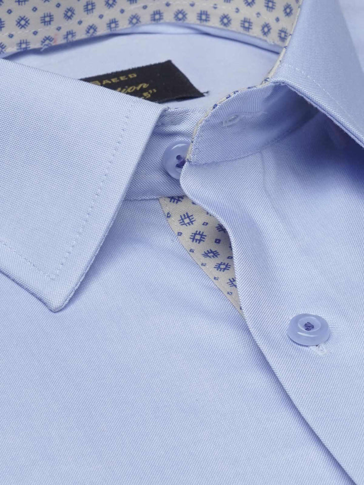 Sky Blue Designer, Elite Edition, Spread Collar Men’s Designer Formal Shirt (FS-1536)