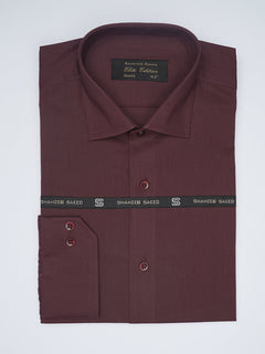 Maroon Plain, Elite Edition, Cutaway Collar Men’s Formal Shirt  (FS-1547)