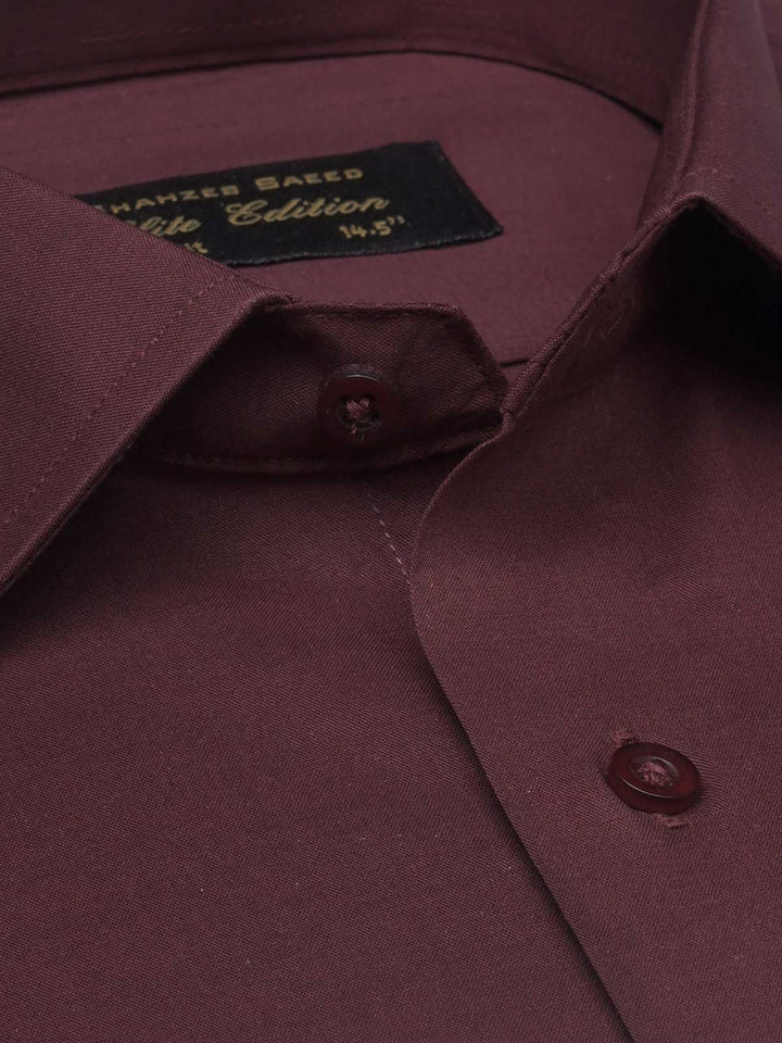 Maroon Plain, Elite Edition, Cutaway Collar Men’s Formal Shirt  (FS-1547)