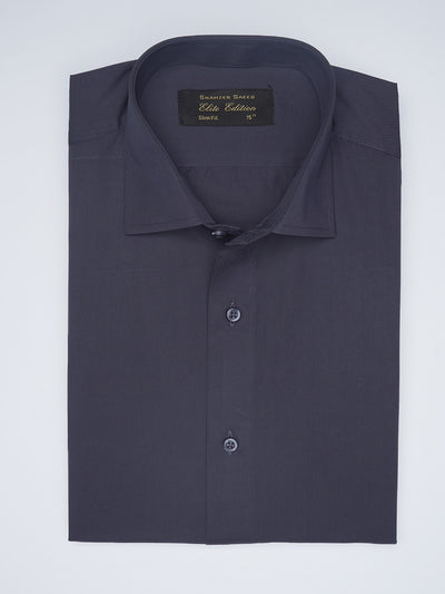 Dark Blue Plain, Elite Edition, Cutaway Collar Men’s Formal Shirt  (FS-1555)