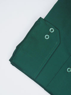 Bottle Green Plain, Elite Edition, Cutaway Collar Men’s Formal Shirt  (FS-1599)