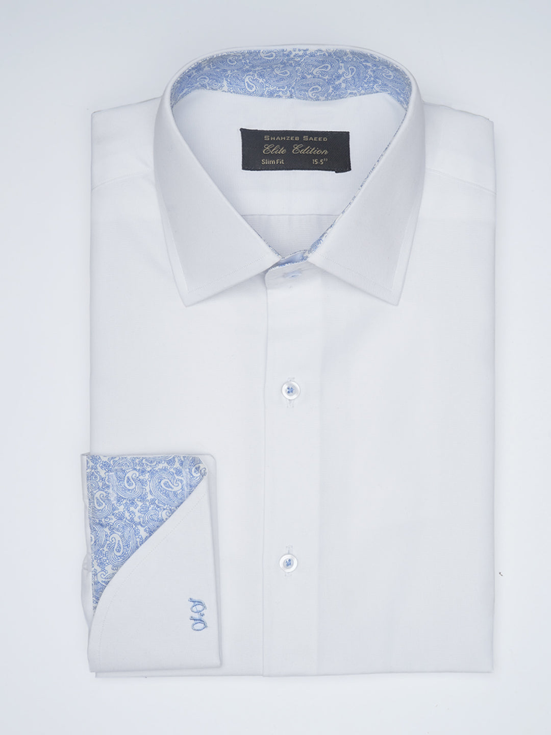 White Designer, Elite Edition, Spread Collar Men’s Designer Formal Shirt (FS-1602)