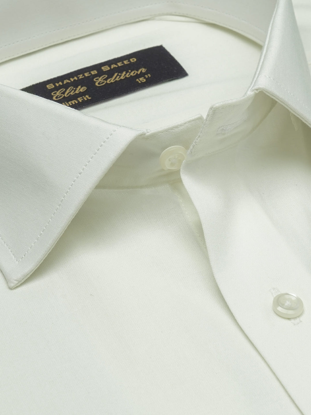 Off White Plain, Cutaway Collar, Elite Edition, Men’s Formal Shirt  (FS-1625)