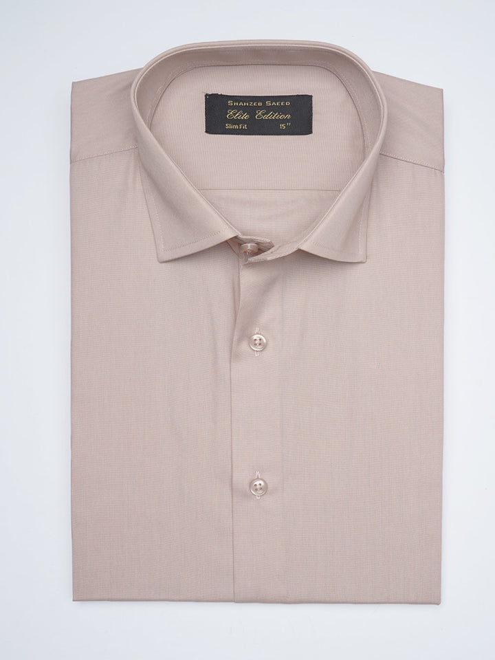 Peach Plain, Cutaway Collar, Elite Edition, Men’s Formal Shirt  (FS-1627)