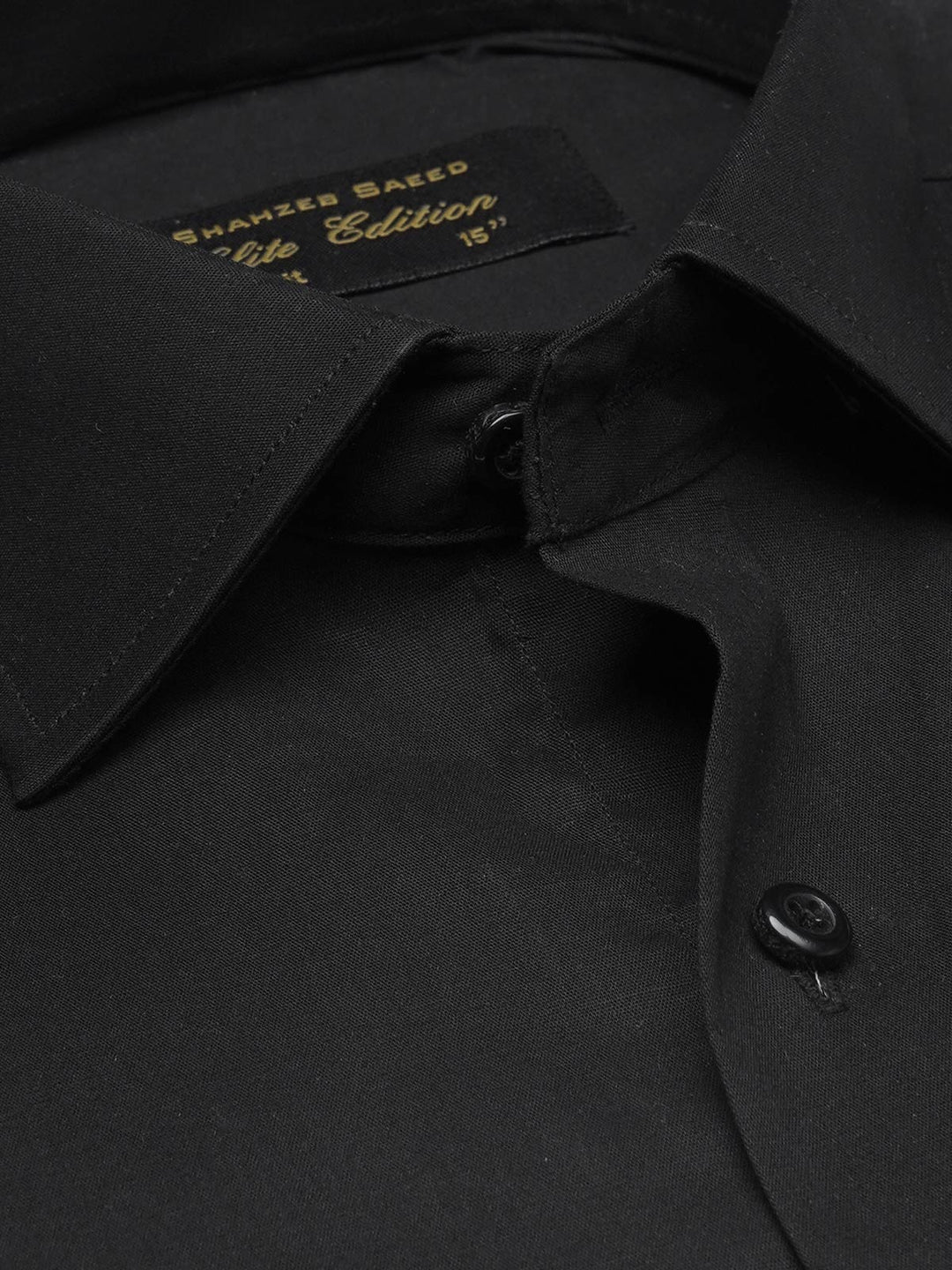 Black Plain, Cutaway Collar, Elite Edition, Men’s Formal Shirt  (FS-1629)