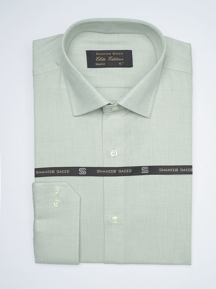 Pistachio Self, Cutaway Collar, Elite Edition, Men’s Formal Shirt  (FS-1632)