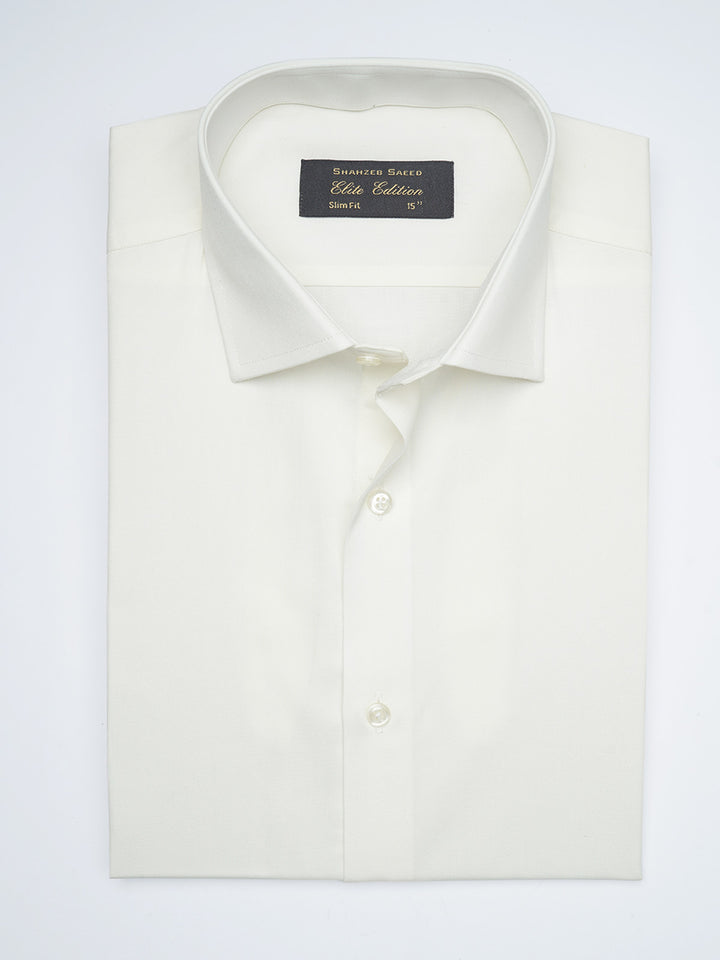 Off White Plain, Cutaway Collar, Elite Edition, Men’s Formal Shirt  (FS-1634)