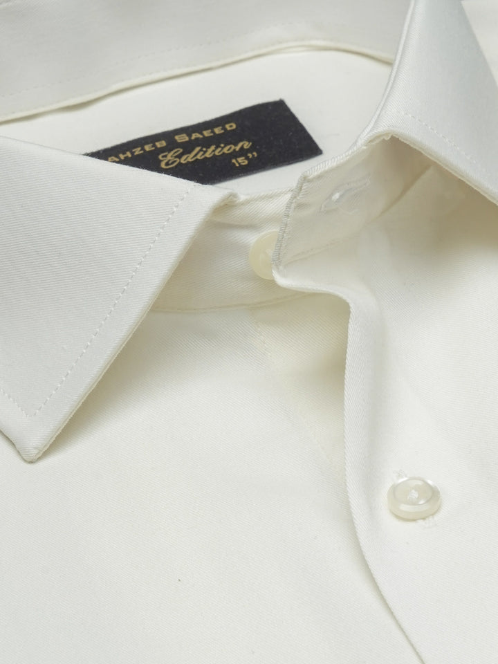 Off White Plain, Cutaway Collar, Elite Edition, Men’s Formal Shirt  (FS-1634)