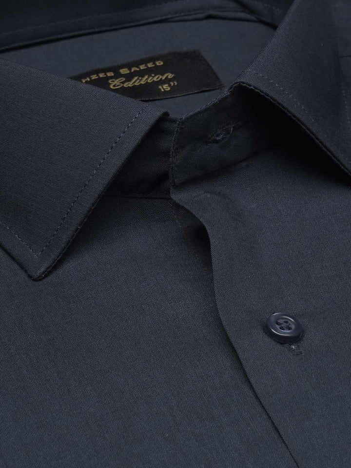 Midnught Blue Plain, Cutaway Collar, Elite Edition, Men’s Formal Shirt  (FS-1635)