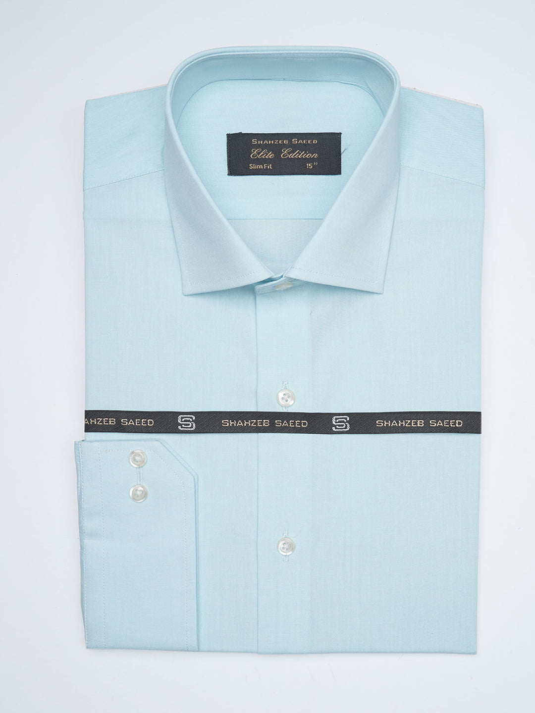 Aqua Blue Plain, Cutaway Collar, Elite Edition, Men’s Formal Shirt  (FS-1638)