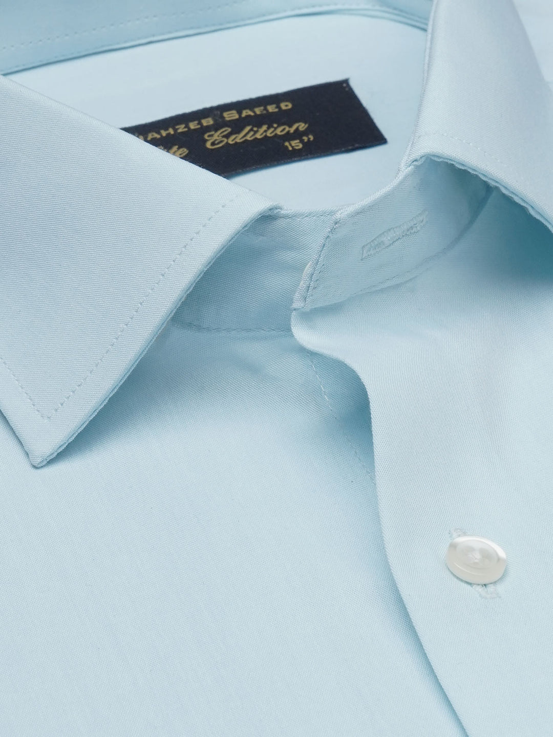 Aqua Blue Plain, Cutaway Collar, Elite Edition, Men’s Formal Shirt  (FS-1638)