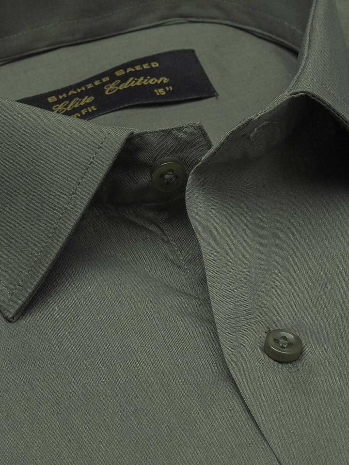 Dark Green Plain, Cutaway Collar, Elite Edition, Men’s Formal Shirt  (FS-1641)