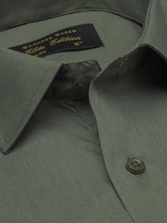 Dark Green Plain, Cutaway Collar, Elite Edition, Men’s Formal Shirt  (FS-1641)