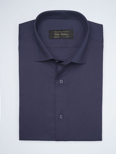 Navy Blue Plain, Cutaway Collar, Elite Edition, Men’s Formal Shirt  (FS-1642)