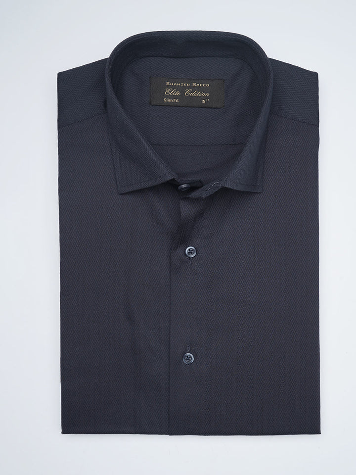 Dark Blue Self, Cutaway Collar, Elite Edition, Men’s Formal Shirt  (FS-1643)