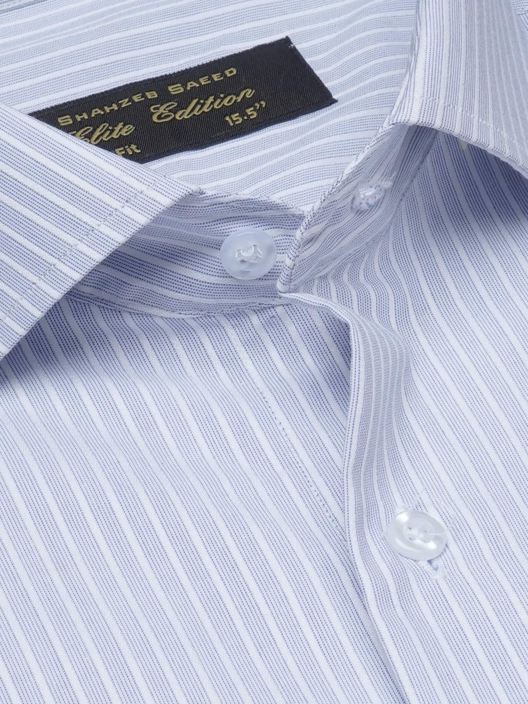 Blue & White Striped, Elite Edition, Cutaway Collar Men’s Formal Shirt (FS-1663)