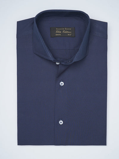 Dark Blue Plain, Cutaway Collar, Elite Edition, Men’s Formal Shirt  (FS-1673)