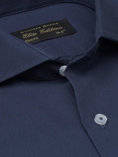 Dark Blue Plain, Cutaway Collar, Elite Edition, Men’s Formal Shirt  (FS-1673)