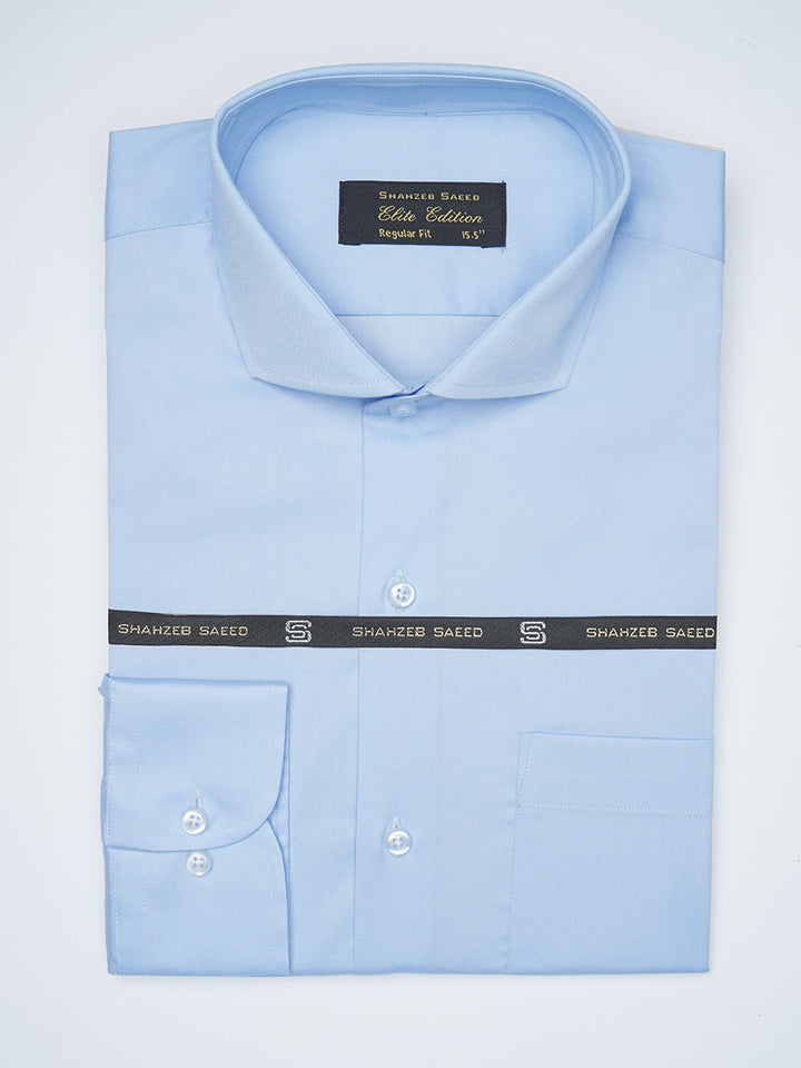 Light Blue Plain, Cutaway Collar, Elite Edition, Men’s Formal Shirt  (FS-1675)