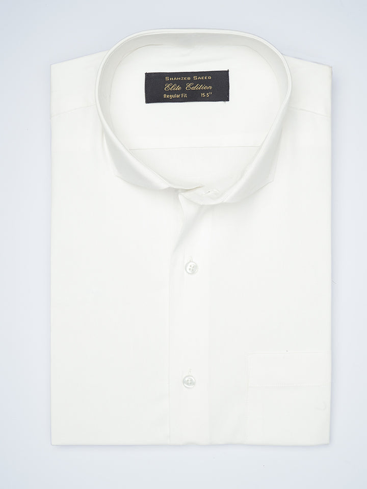 Off White Plain, Cutaway Collar, Elite Edition, Men’s Formal Shirt  (FS-1676)