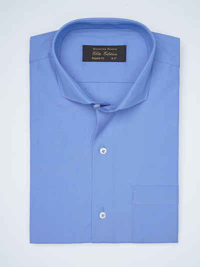 Royal Blue Plain, Cutaway Collar, Elite Edition, Men’s Formal Shirt  (FS-1678)