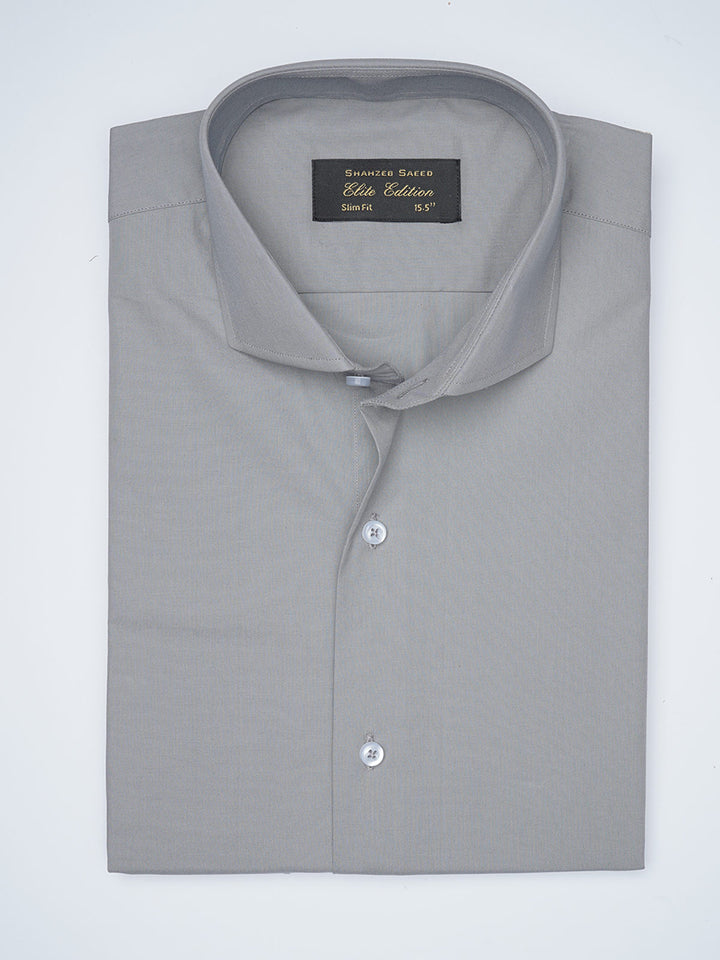 Grey Self, Cutaway Collar, Elite Edition, Men’s Formal Shirt  (FS-1680)