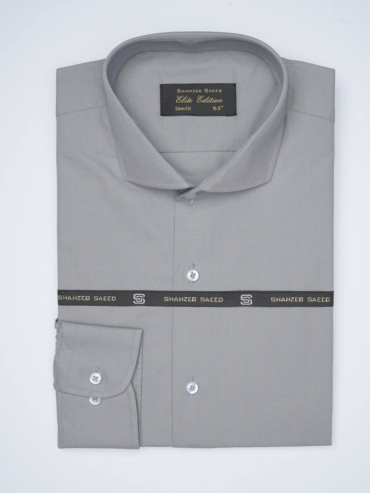 Grey Self, Cutaway Collar, Elite Edition, Men’s Formal Shirt  (FS-1680)