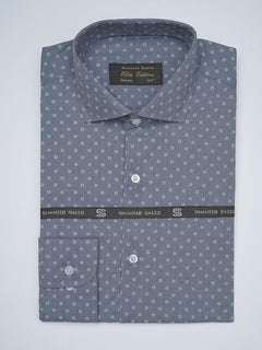 Mid Blue Printed, Cutaway Collar, Elite Edition, Men’s Formal Shirt  (FS-1681)