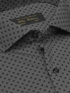 Black Printed, Cutaway Collar, Elite Edition, Men’s Formal Shirt  (FS-1683)