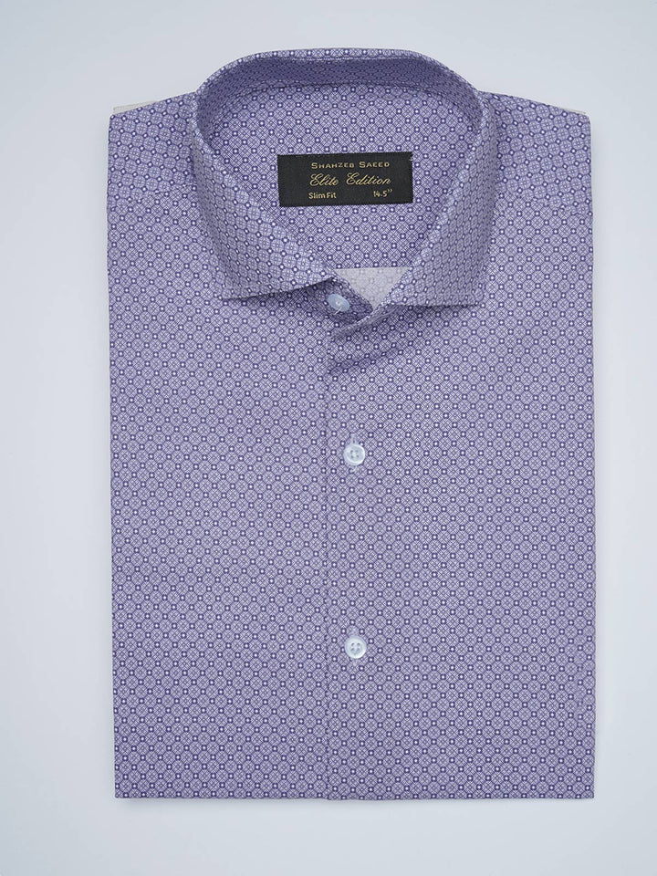 Purple Printed, Cutaway Collar, Elite Edition, Men’s Formal Shirt  (FS-1684)