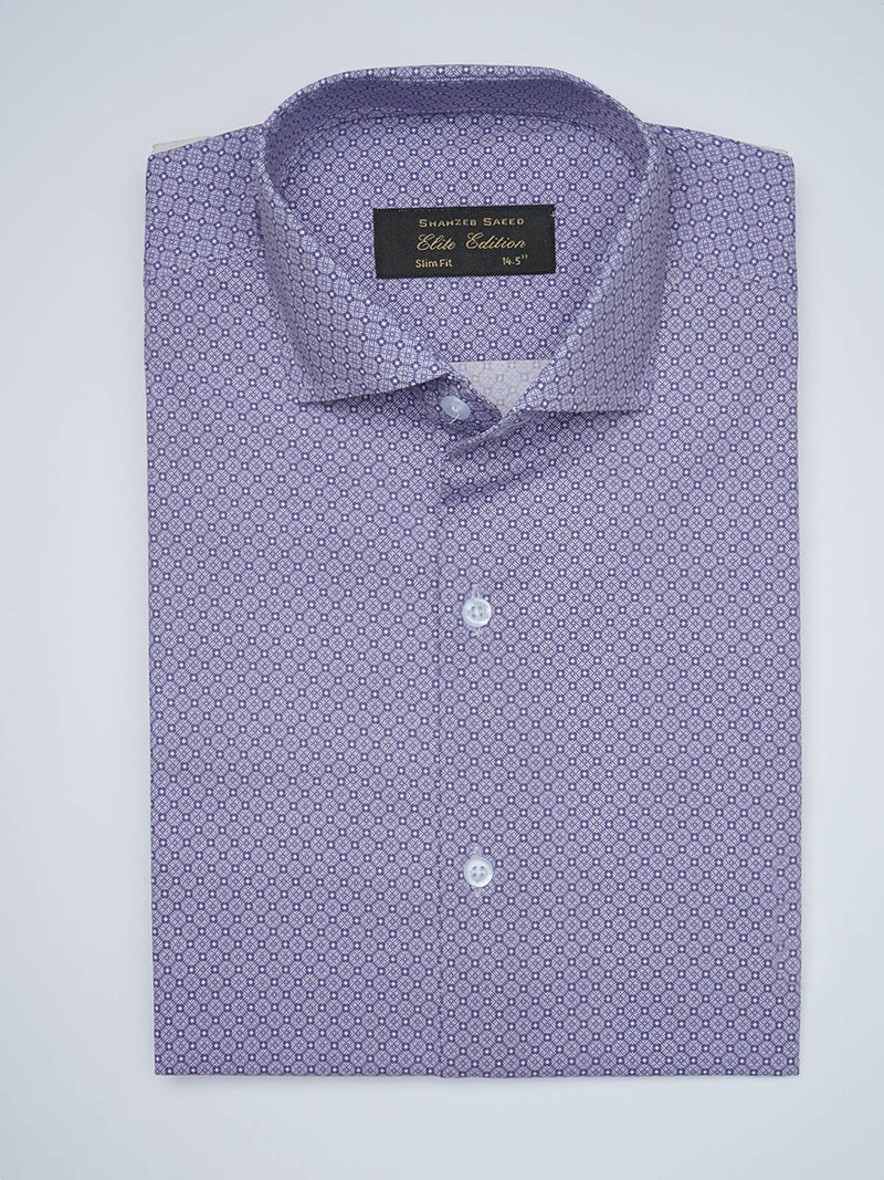 Purple Printed, Cutaway Collar, Elite Edition, Men’s Formal Shirt  (FS-1684)