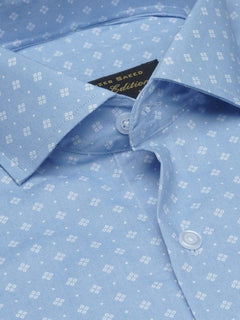 Light Blue Printed, Cutaway Collar, Elite Edition, Men’s Formal Shirt  (FS-1685)