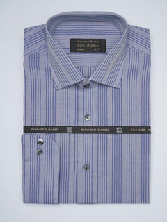 Blue Striped, Elite Edition, French Collar Men’s Formal Shirt (FS-1695)