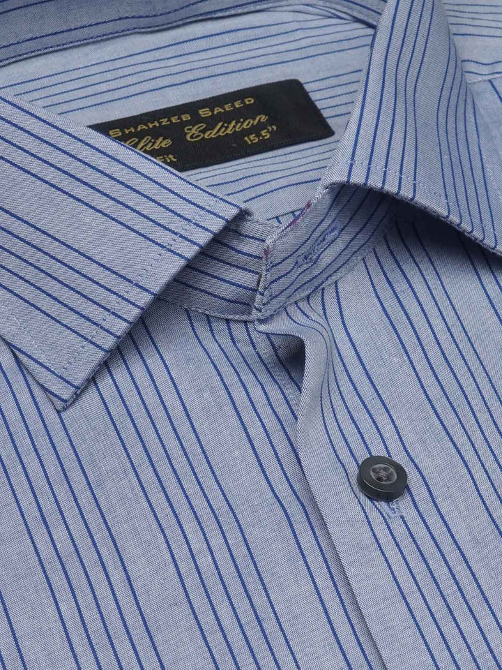 Blue Striped, Elite Edition, French Collar Men’s Formal Shirt (FS-1695)