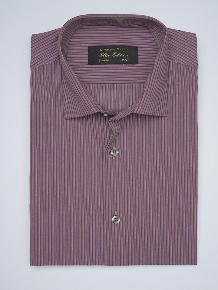 Purple Striped, Elite Edition, French Collar Men’s Formal Shirt (FS-1696)