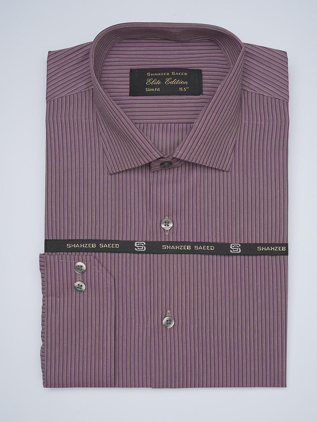 Purple Striped, Elite Edition, French Collar Men’s Formal Shirt (FS-1696)