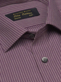 Purple Striped, Elite Edition, French Collar Men’s Formal Shirt (FS-1696)