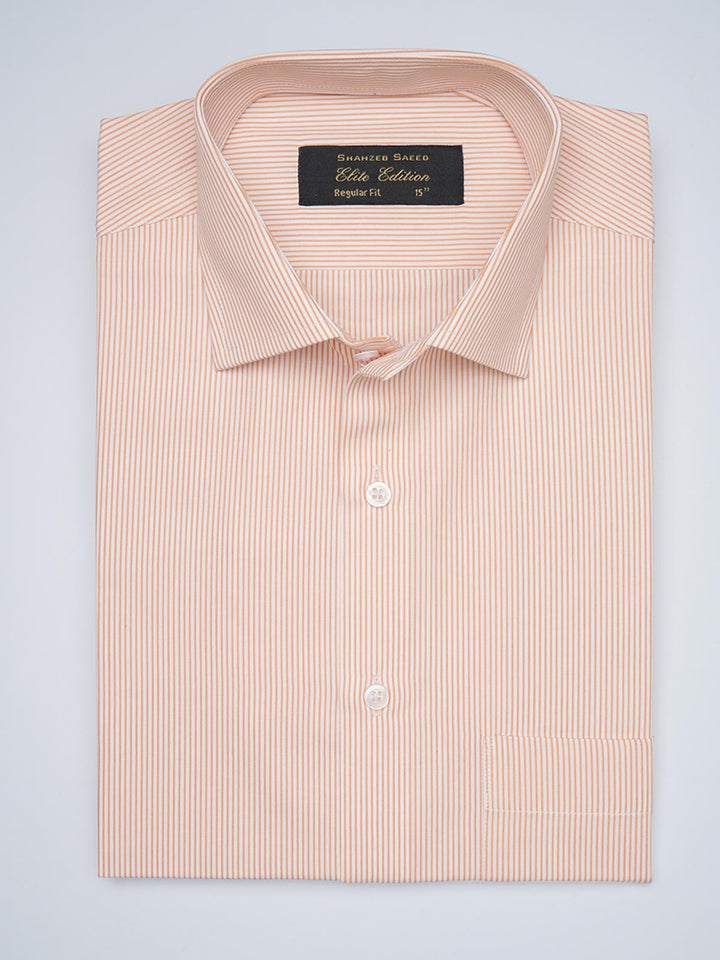 Skin Pink Striped, Elite Edition, French Collar Men’s Formal Shirt (FS-1697)