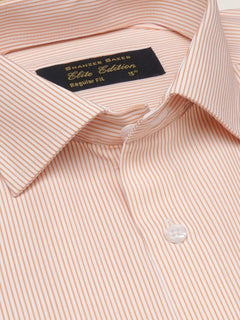 Skin Pink Striped, Elite Edition, French Collar Men’s Formal Shirt (FS-1697)