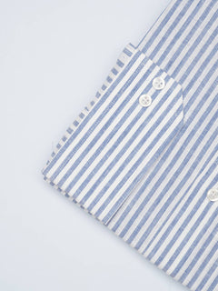 Blue Striped, Elite Edition, French Collar Men’s Formal Shirt (FS-1699)
