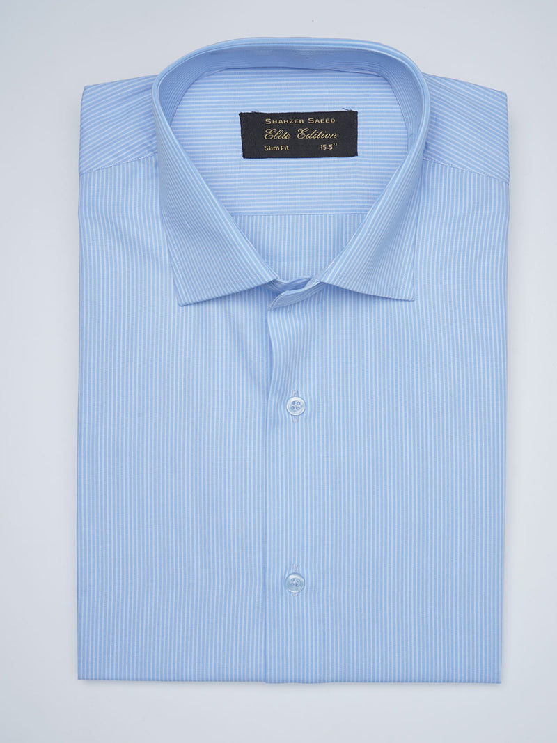 Sky Blue Striped, Elite Edition, Cutaway Collar Men’s Formal Shirt (FS-1702)