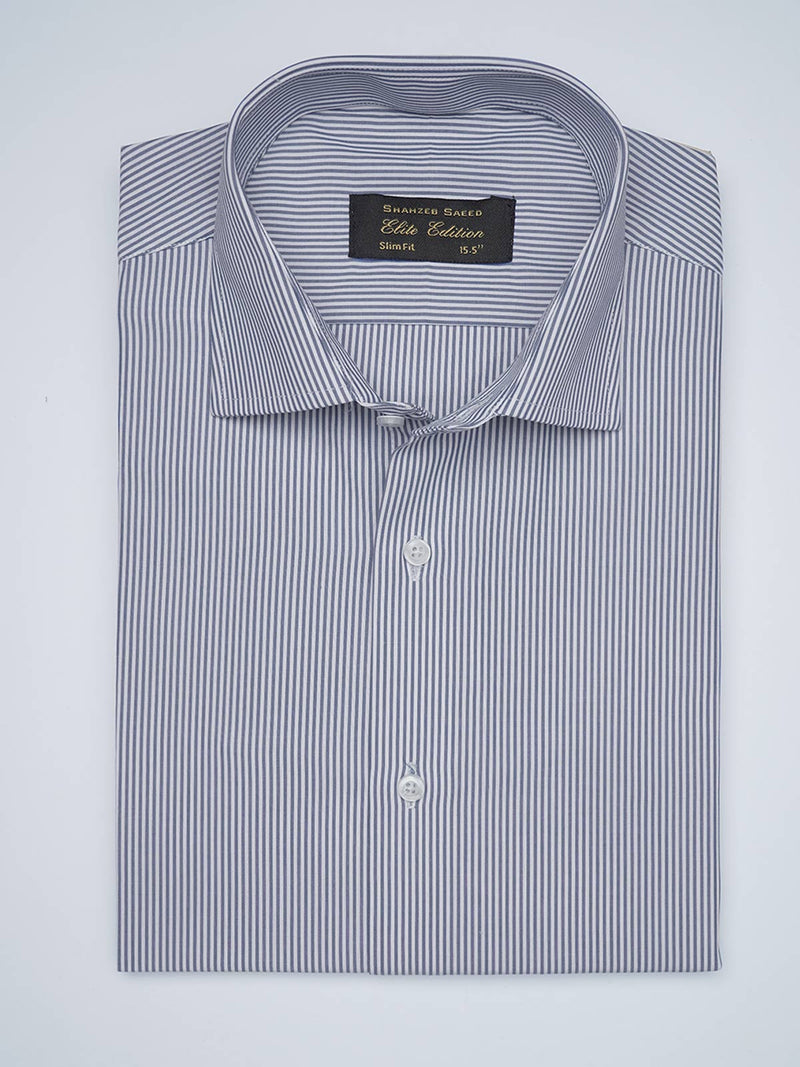 Blue Striped, Elite Edition, Cutaway Collar Men’s Formal Shirt (FS-1706)
