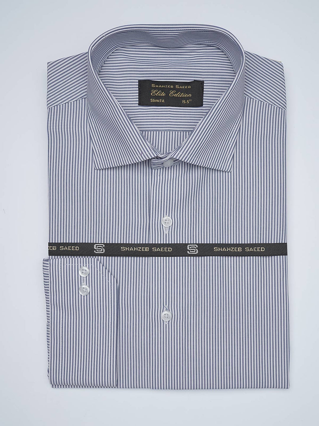 Blue Striped, Elite Edition, French Collar Men’s Formal Shirt (FS-1706)