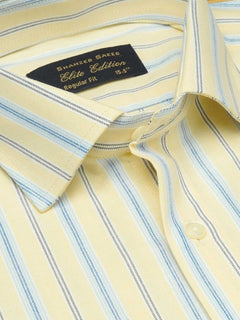 Lemon Striped, Elite Edition, French Collar Men’s Formal Shirt (FS-1710)