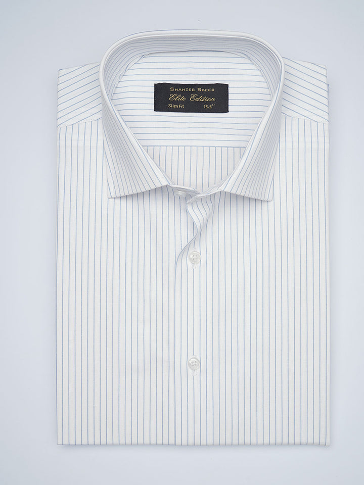 Blue Striped, Elite Edition, French Collar Men’s Formal Shirt (FS-1716)