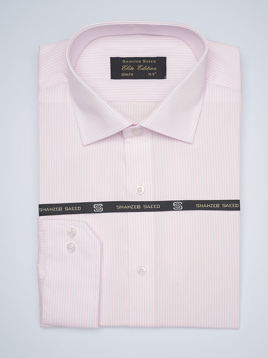 Pink Striped, Elite Edition, French Collar Men’s Formal Shirt (FS-1719)