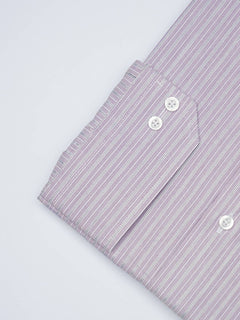 Light Purple Striped, Elite Edition, French Collar Men’s Formal Shirt (FS-1722)